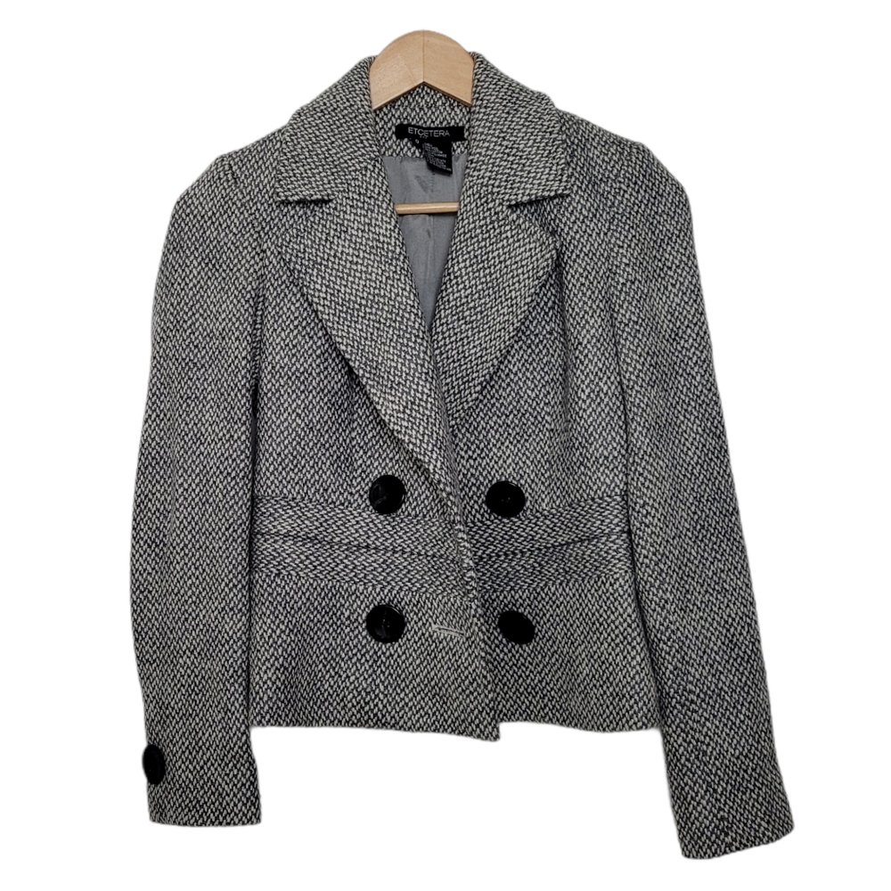 ETCETERA Jacket Blazer Double Breasted Wool Size 0